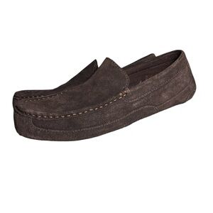 UGG Australia Suede Moccasin Brown Shearling Lined ‎ Men’s Sz 10